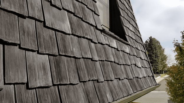 Cedar shake roof.