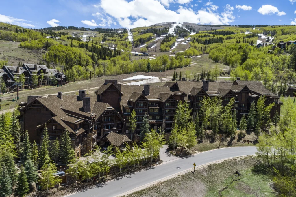 The Timbers featuring a Walden shake roof in the Colorado mountains.