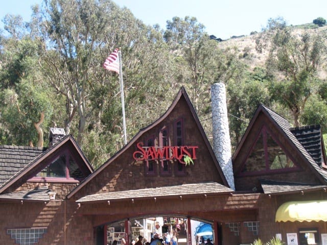 Synthetic cedar shake roof at the Sawdust Art Festival in Laguna Beach, California.
