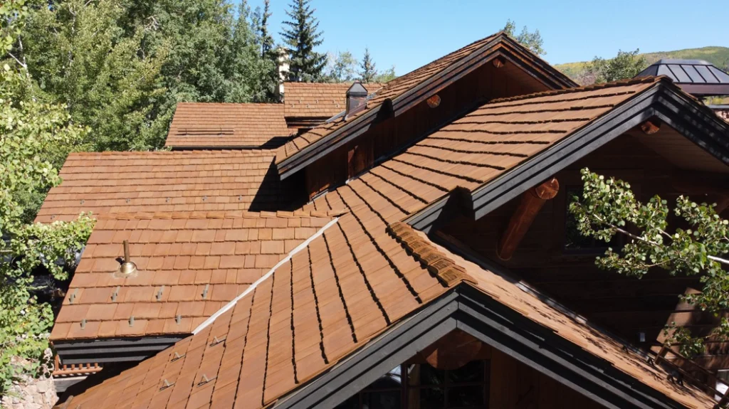 A new composite roof on a house.