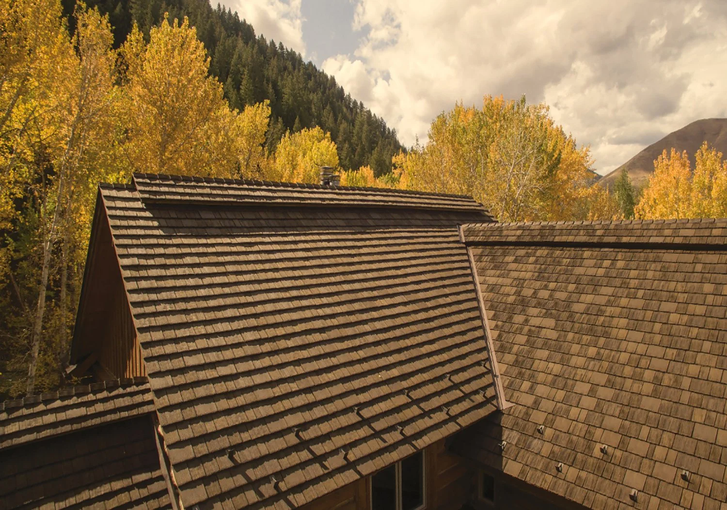 synthetic wood shake live oak roof