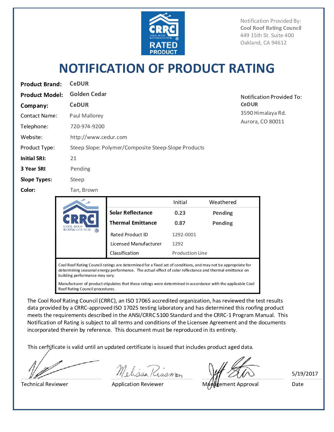 California Cool Rated Roof Products Title 24 | Golden Cedar