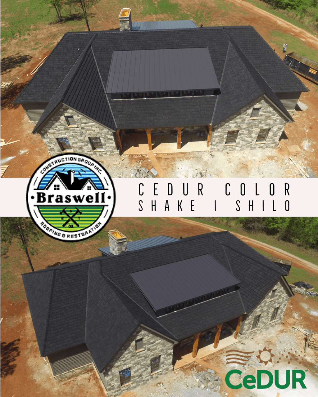 CEDUR roof installed by Braswell Construction Group in Atlanta, Georgia.