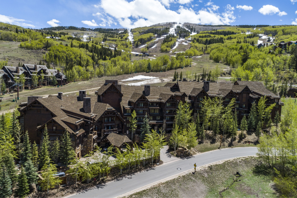 Timbers at Bachelor Gulch resort with wood-style roofs in Avon, Colorado, installed by Horn Brothers Roofing.
