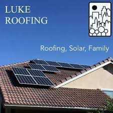 Luke roofing with solar panels. 