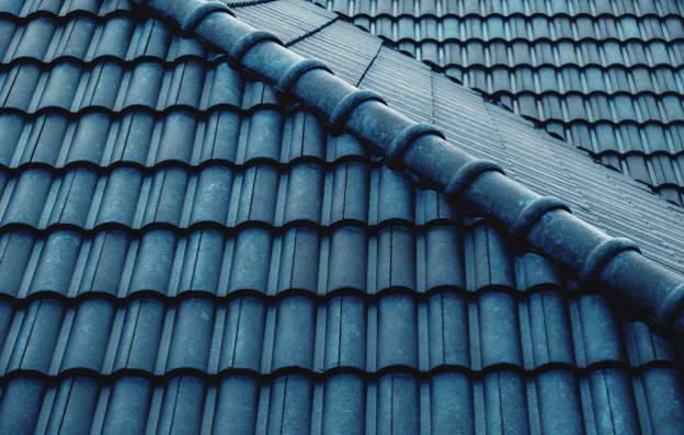 Slate roofing material.