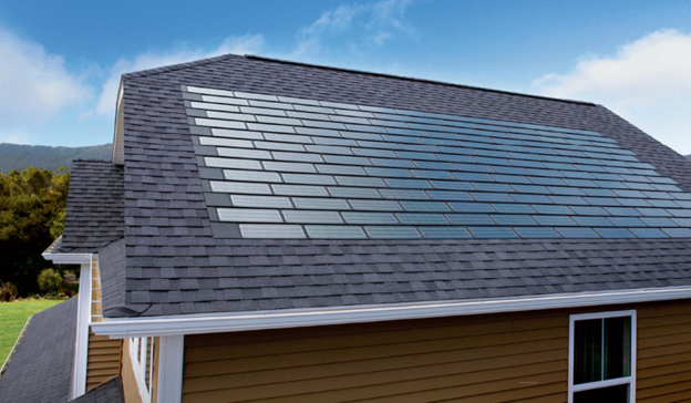 Solar roofing shingles.