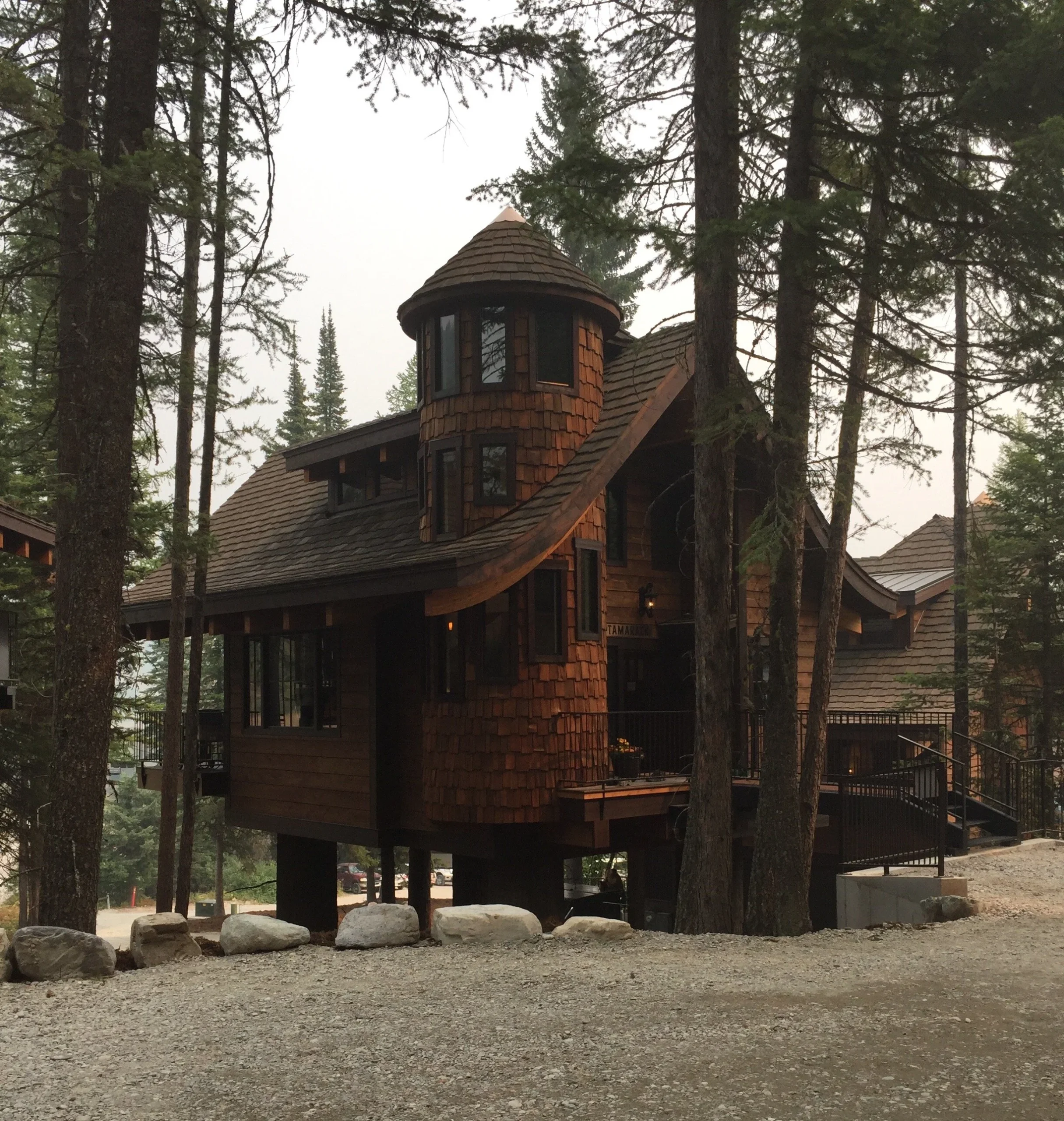 Rustic faux synthetic cedar shake roofing material.